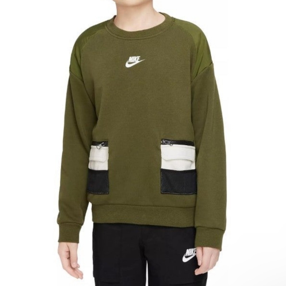 Nike Air Boys' Cargo Pocket Crewneck Sweatshirt